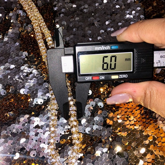 10k white gold vermeil Miami Cuban link chain for men, heavy chain, simulated CZ - Picture 4 of 11